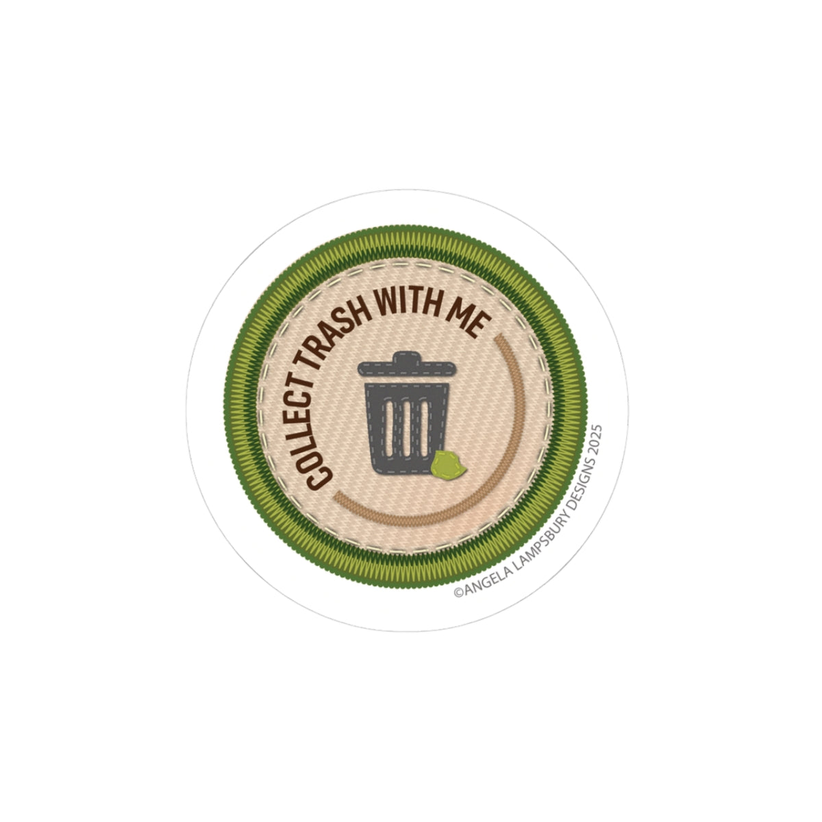 Community Builder - Collect Trash | Angela Lampsbury Original - Stickers