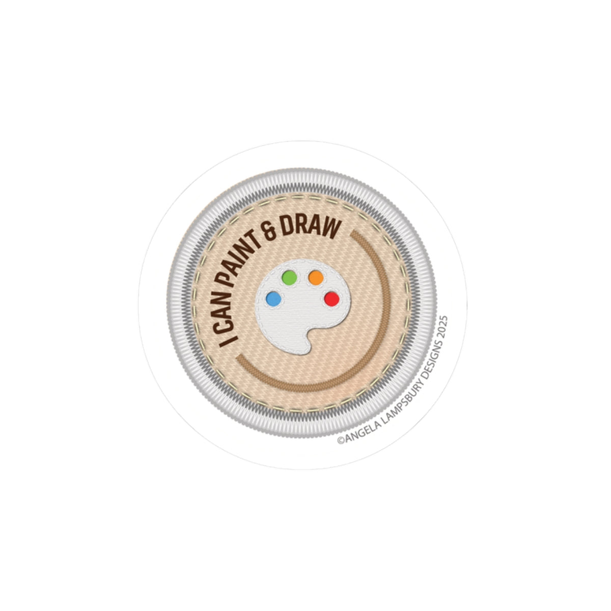 Ready to Help - I Paint & Draw | Angela Lampsbury Original - Stickers