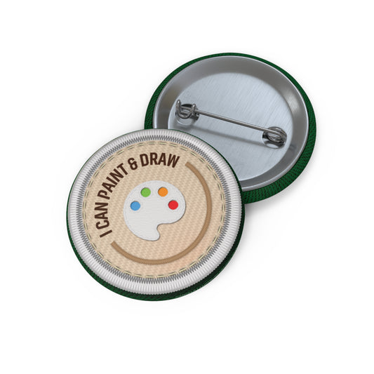 Ready to Help - I Paint & Draw | Angela Lampsbury Original - Buttons