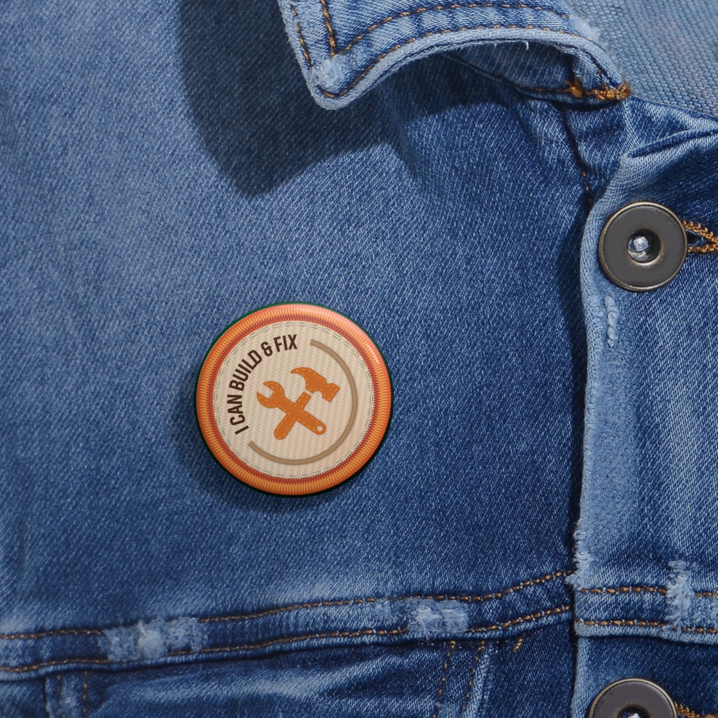 Ready to Help - I Build & Fix | Angela Lampsbury Original - Buttons