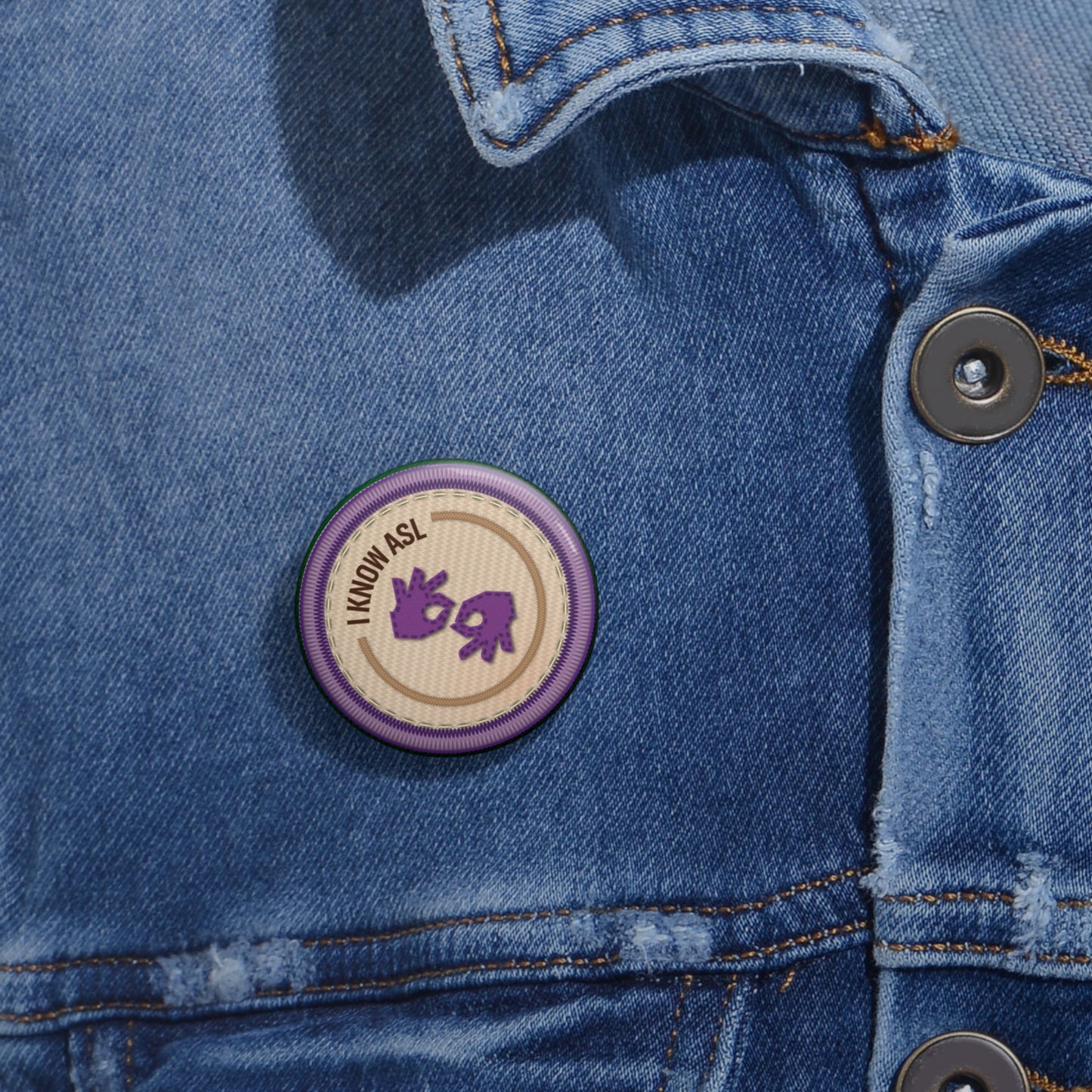 Ready to Help - I know ASL | Angela Lampsbury Original - Buttons