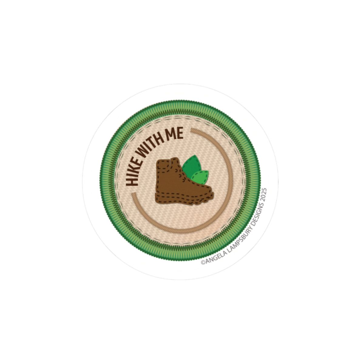 Community Builder - Hike with me | Angela Lampsbury Original - Stickers