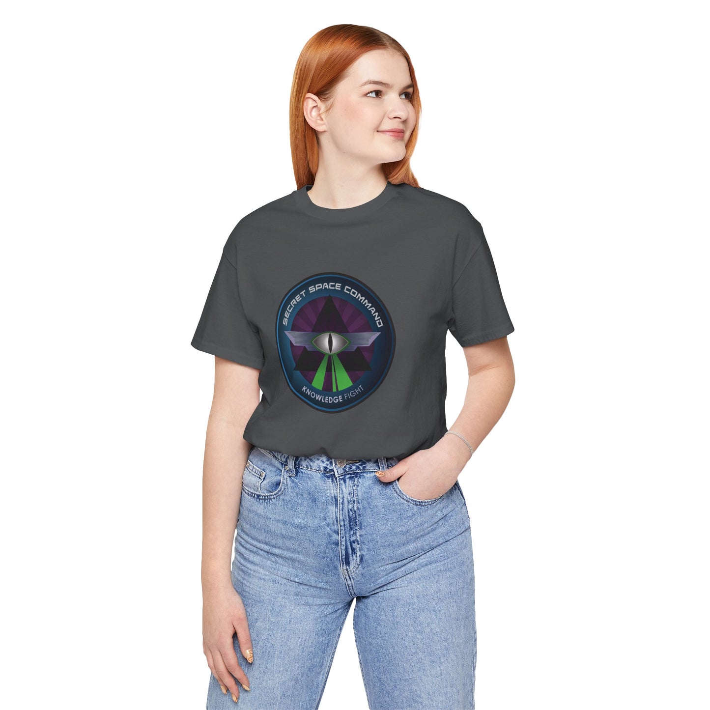 Secret Space Command | Knowledge Fight Podcast - Unisex Jersey Short Sleeve Tee