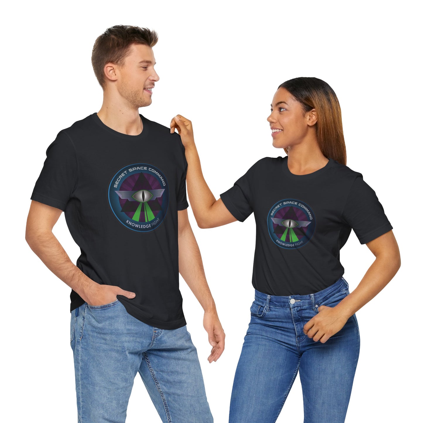 Secret Space Command | Knowledge Fight Podcast - Unisex Jersey Short Sleeve Tee