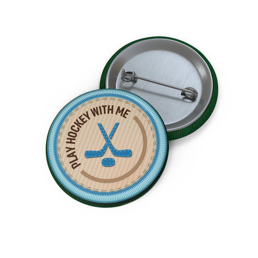 Community Builder - Play Hockey | Angela Lampsbury Original - Buttons