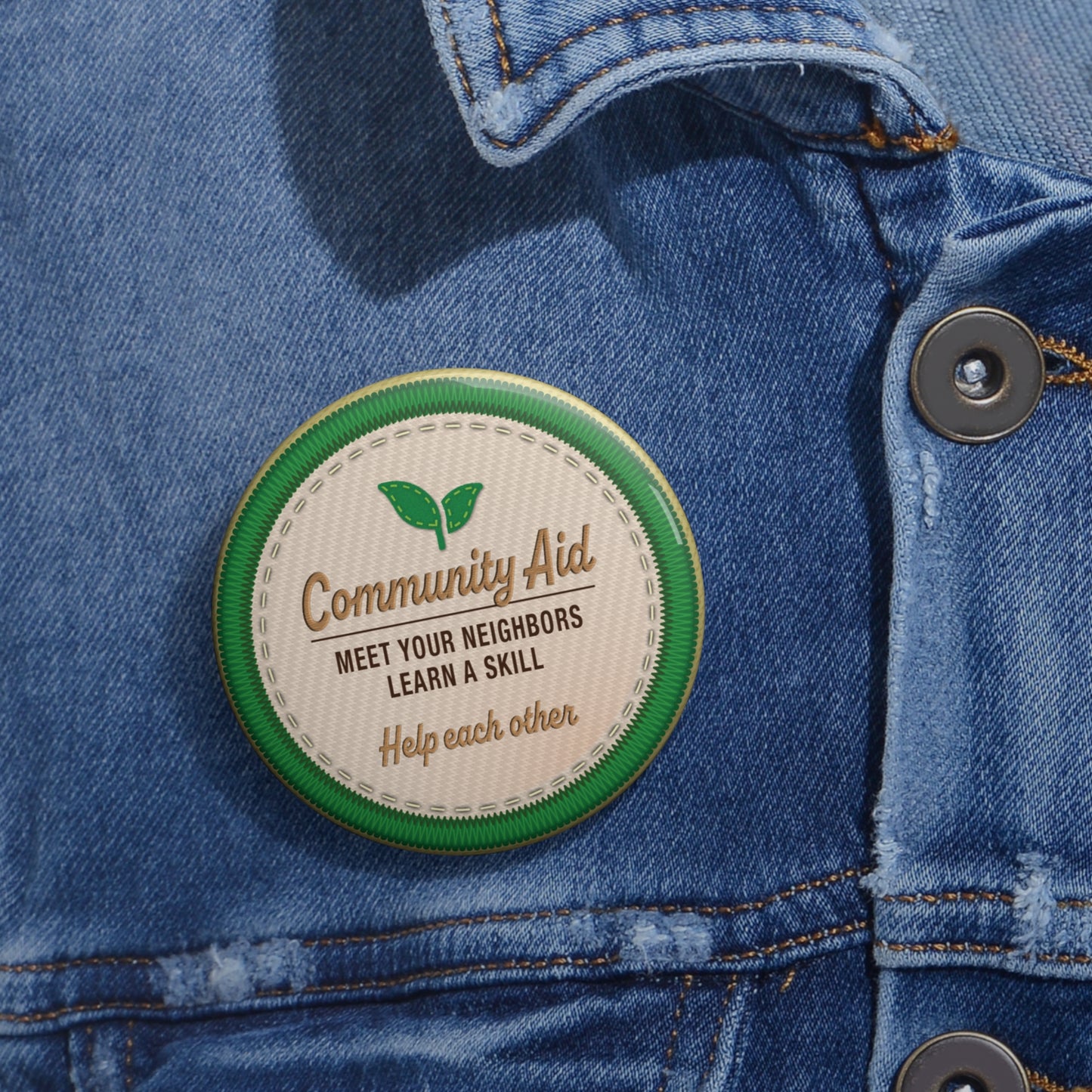 Community Aid  | Angela Lampsbury Original - Buttons