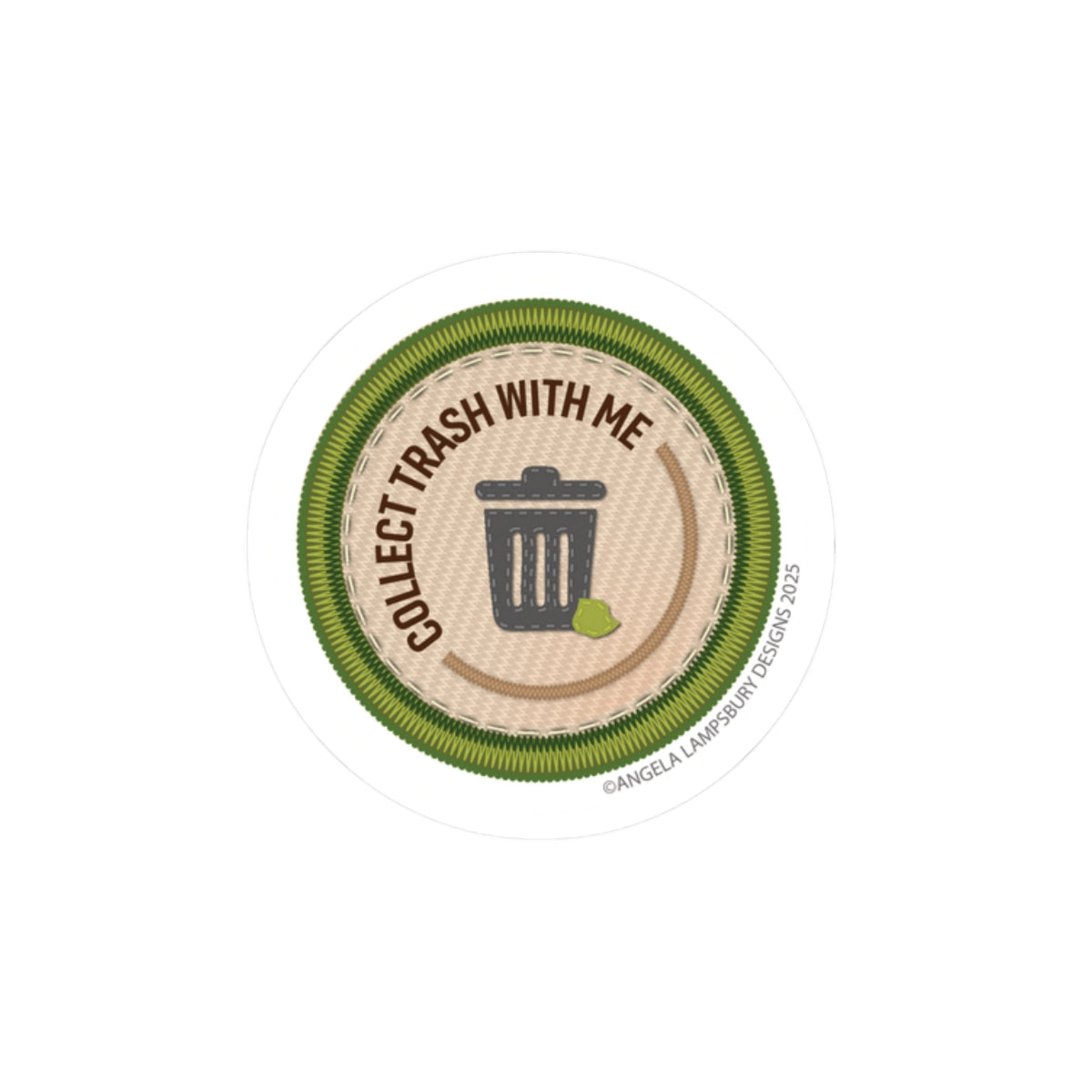 Community Builder - Collect Trash | Angela Lampsbury Original - Stickers