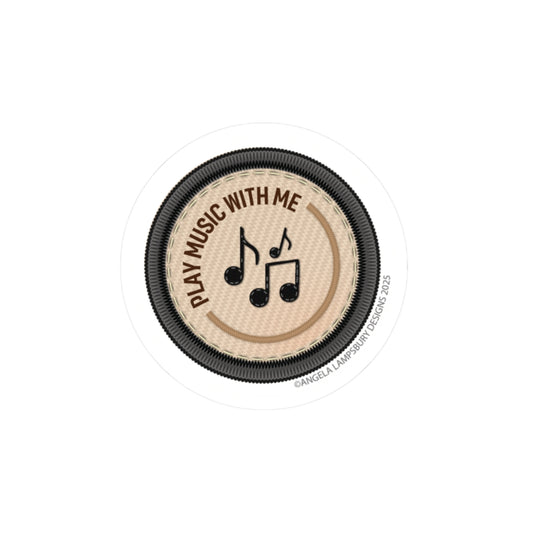 Community Builder - Play Music | Angela Lampsbury Original - Stickers